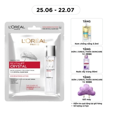 L'OREAL PARIS - Mặt Nạ Dưỡng Chất L'oreal Revitalift Crystal Micro Essence Treatment Mask Căng Mướt Da 25g