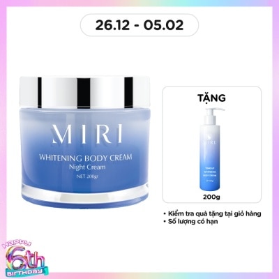 MIRI Kem Dưỡng Da Toàn Thân Ban Đêm Miri Whitening Body Night Cream 200g