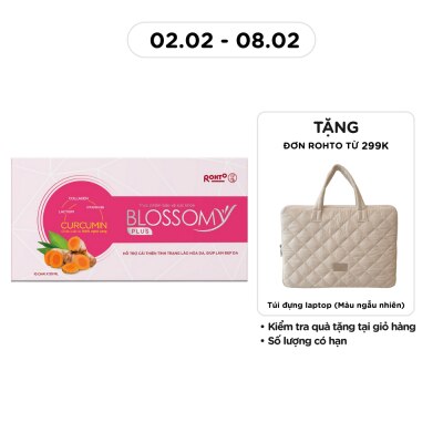 BLOSSOMY Thực Phẩm Bảo Vệ Sức Khỏe Blossomy Curcumin Tươi Trẻ Từ Bên Trong 50ml x 10 Chai