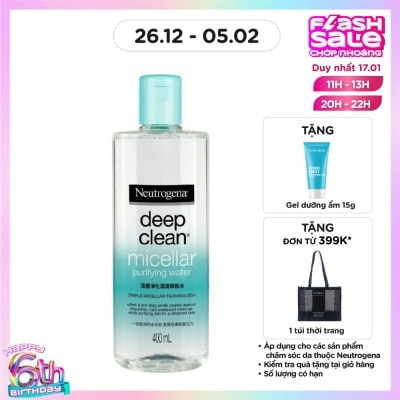 NEUTROGENA Nước Tẩy Trang Neutrogena Deep Clean Micellar Purifying Water Làm Sạch Da 400ml