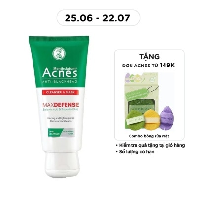ACNES - Kem Rửa Mặt & Mặt Nạ Acnes Anti-Blackhead MaxDefense Ngăn Ngừa Mụn Đầu Đen 100g