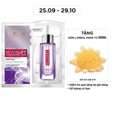 L'OREAL PARIS Mặt Nạ L'Oreal Paris Revitalift Hyaluronic Plumping Fresh Mix Serum Mask Dưỡng Chất Căng Mướt Da 33g