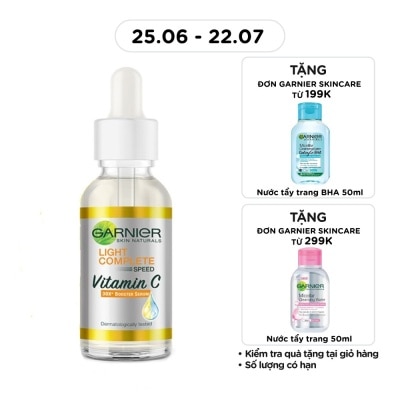 GARNIER - Tinh Chất Garnier Light Complete Speed Vitamin C Booster Serum Sáng Da & Mờ Thâm 30ml