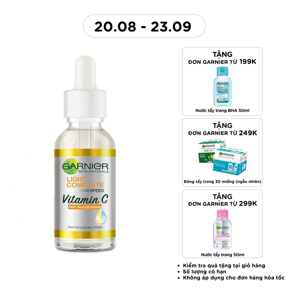Tinh Chất Garnier Light Complete Speed Vitamin C Booster Serum Sáng Da & Mờ Thâm 30ml image