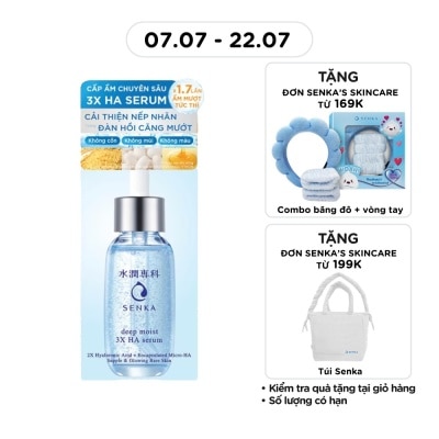 SENKA - Serum Senka Deep Moist 3X HA Cấp Ẩm Chuyên Sâu & Cải Thiện Nếp Nhăn 30ml