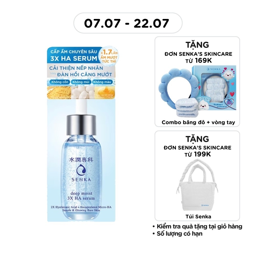 Serum Senka Deep Moist 3X HA Cấp Ẩm Chuyên Sâu & Cải Thiện Nếp Nhăn 30ml