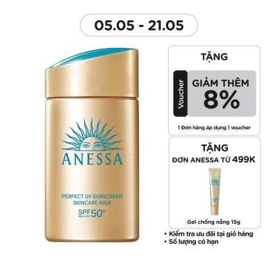 ANESSA Sữa Chống Nắng Anessa Dưỡng Da Kiềm Dầu Bảo Vệ Hoàn Hảo Perfect UV SPF50+ PA++++ 60ml