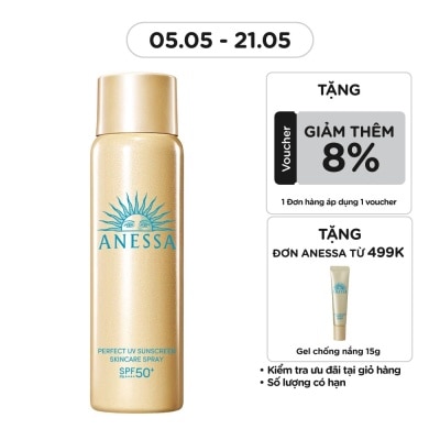 ANESSA Xịt Chống Nắng Anessa Dưỡng Da Đa Năng Bảo Vệ Hoàn Hảo Perfect UV SPF50+ PA++++ 60g