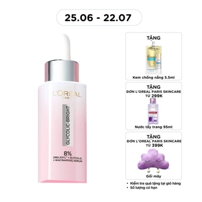 L'OREAL PARIS - Tinh Chất L'Oreal Paris Dưỡng Sáng Da Glycolic-Bright Anti-Dark Spot Brightening Serum 30ml