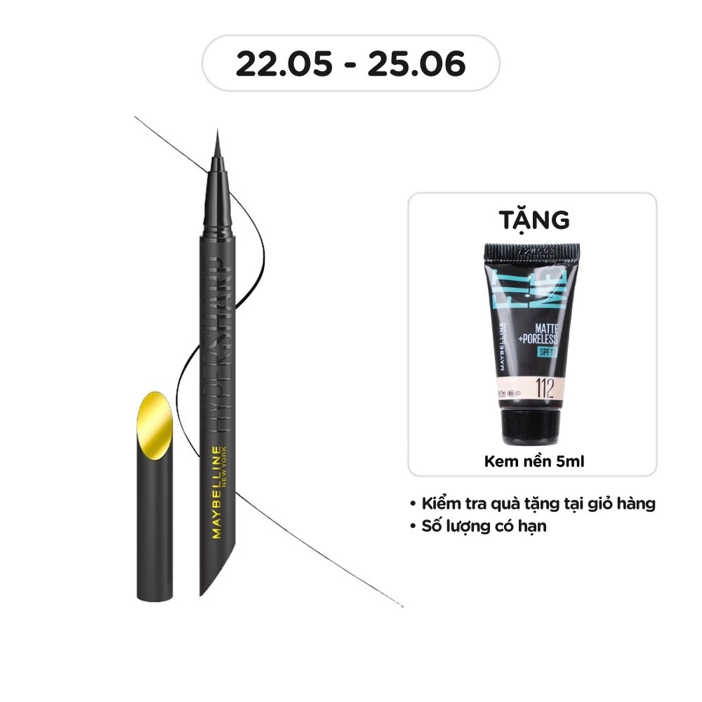 MAYBELLINE NEW YORK Bút Kẻ Mắt Nước Maybelline New York Hyper Sharp Extreme Liner 0.4g .#BK-1 Ultra Black