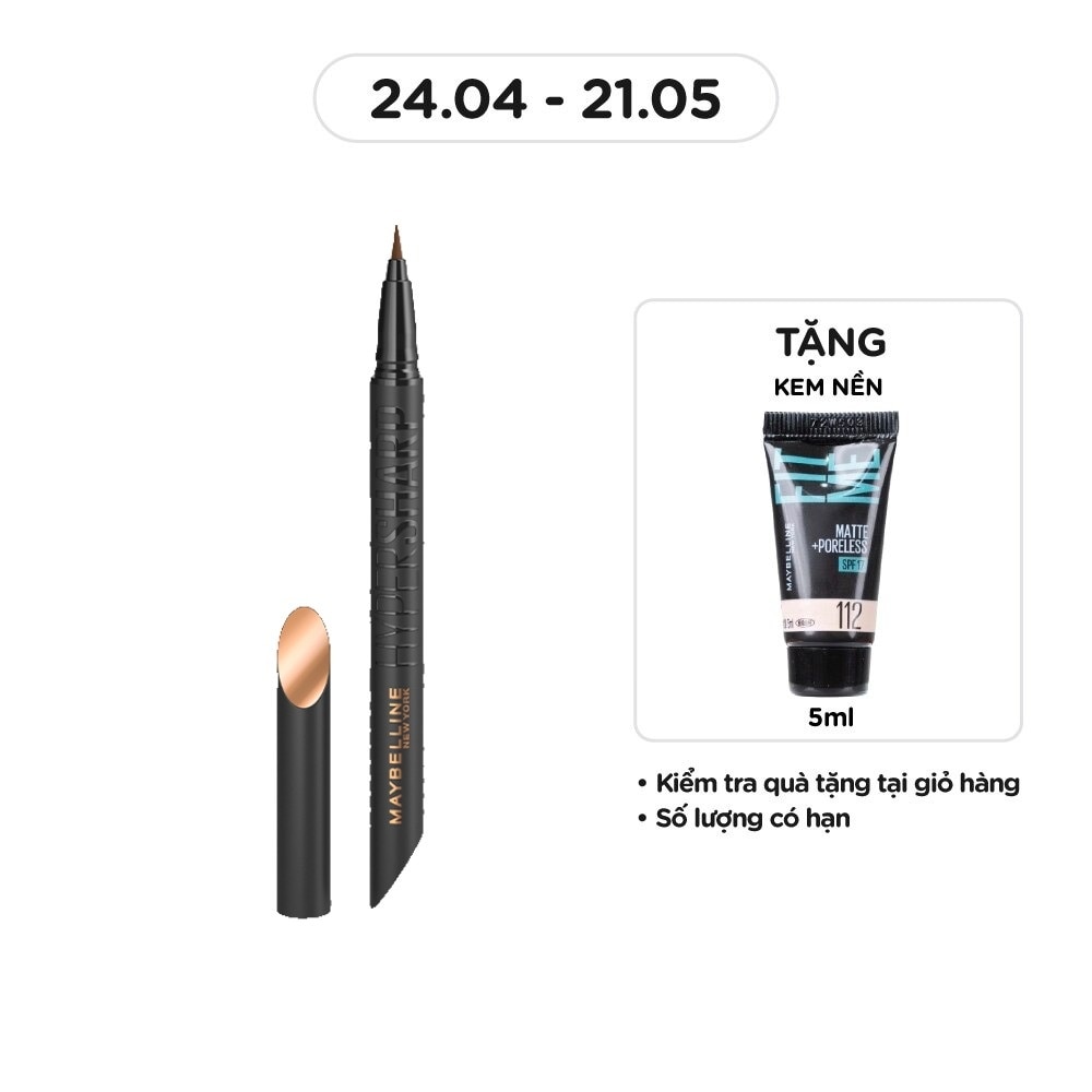 Bút Kẻ Mắt Nước Maybelline New York Hyper Sharp Extreme Liner 0.4g .#BR-1 Natural Brown