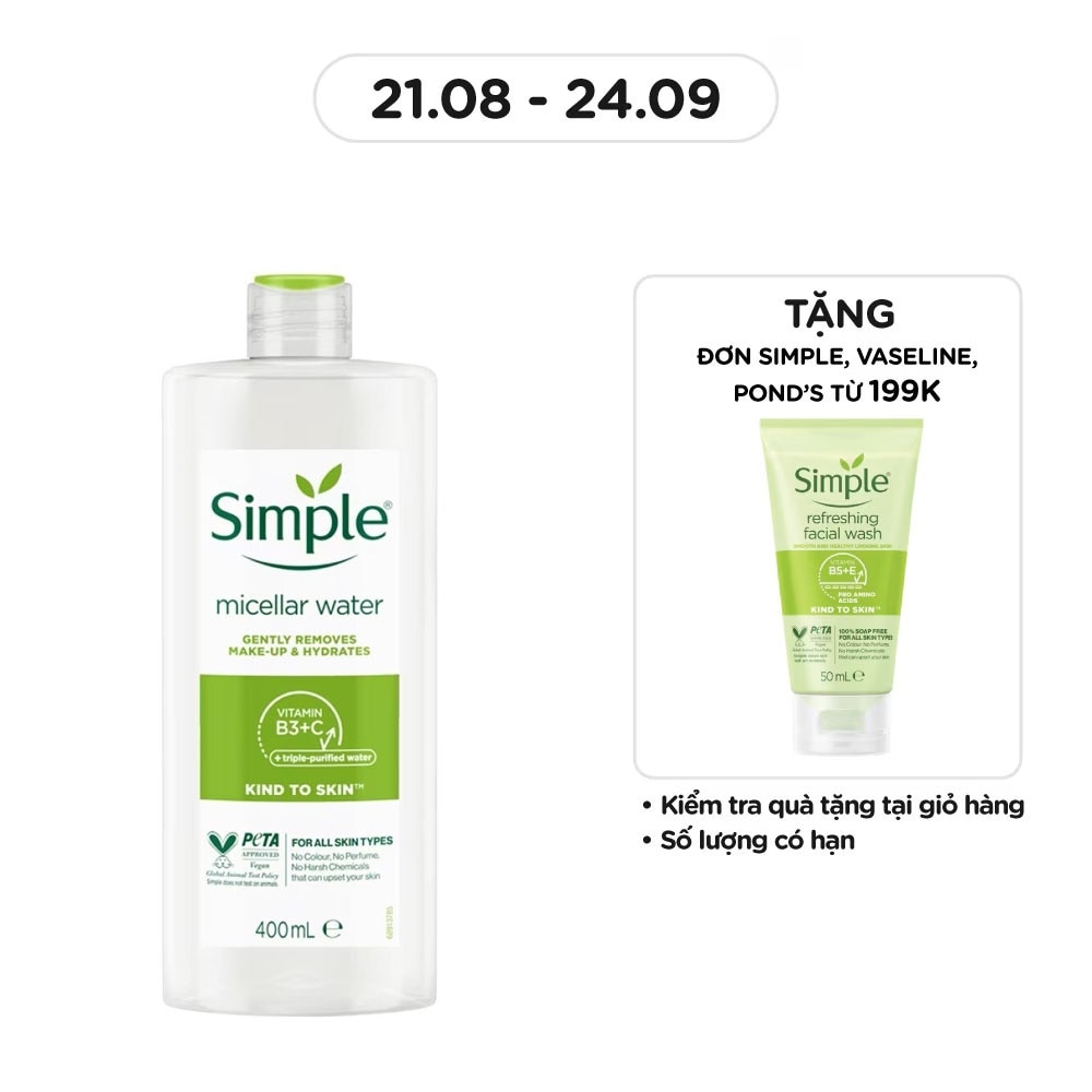 Micellar Cleansing Water Instantly Hydrates And Gently Removes Make-Up 400ml