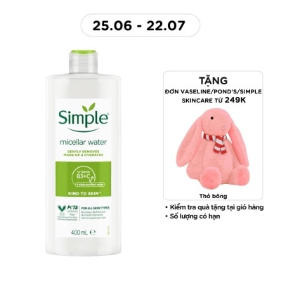SIMPLE - Micellar Cleansing Water Instantly Hydrates And Gently Removes Make-Up 400ml
