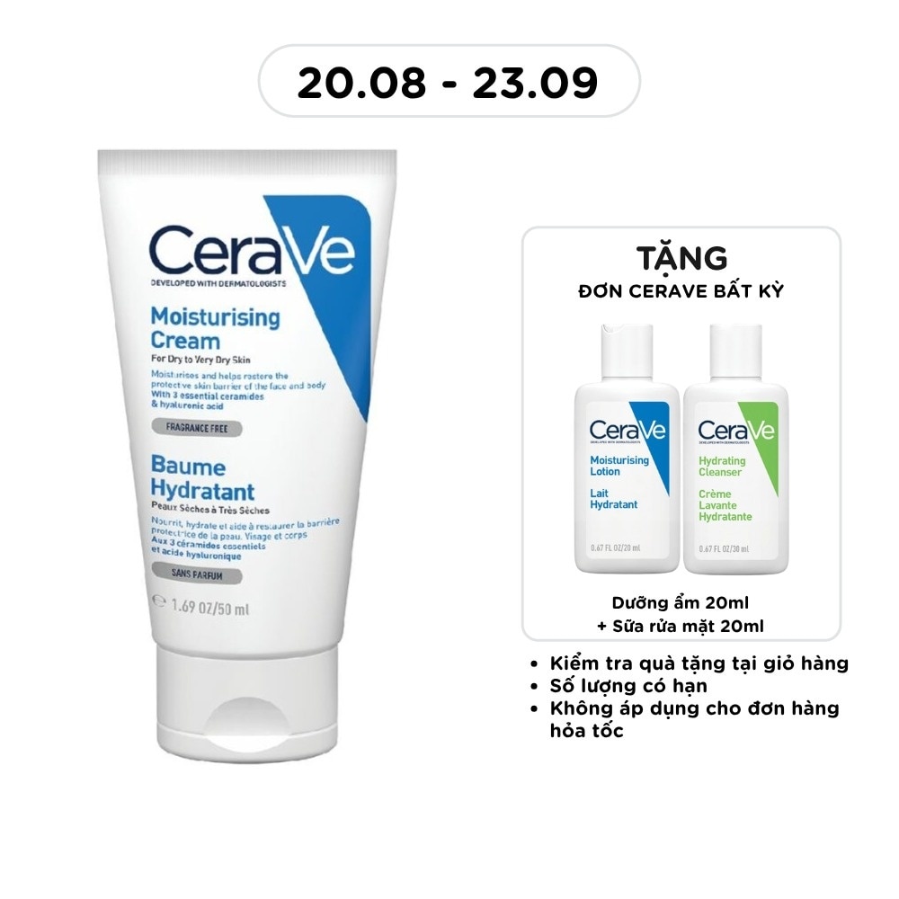 Kem Dưỡng Ẩm CeraVe Moisturising Cream Dành Cho Da Khô 50ml image