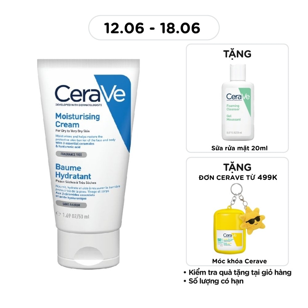 Kem Dưỡng Ẩm CeraVe Moisturising Cream Dành Cho Da Khô 50ml