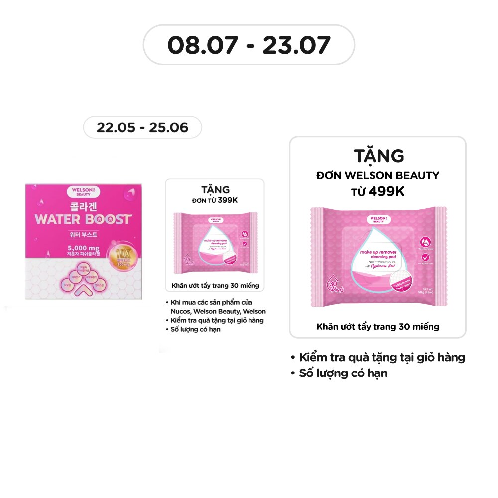 Collagen Welson Beauty Collagen Water Boost Hộp 6 pcs x 50ml