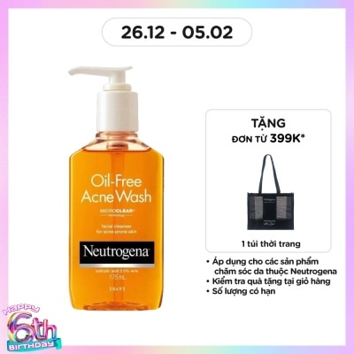 NEUTROGENA Sữa Rửa Mặt Neutrogena Cho Da Mụn Oil-Free Acne 175ml