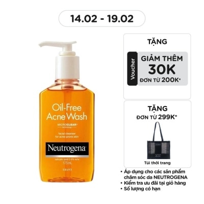 NEUTROGENA Sữa Rửa Mặt Neutrogena Cho Da Mụn Oil-Free Acne 175ml