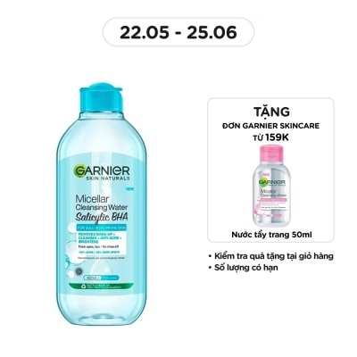 GARNIER Nước Tẩy Trang Garnier Micellar Cleansing Water Salicylic BHA 400ml