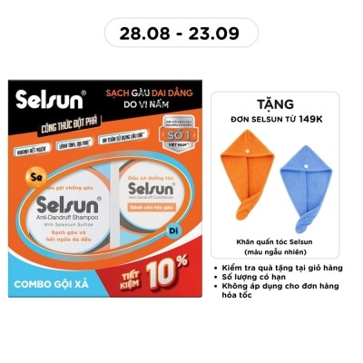 SELSUN - Combo Selsun Sạch Gàu (Dầu Gội 100ml + Dầu Xả 100ml) image