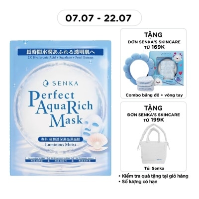 SENKA - Mặt Nạ Senka Perfect Aqua Rich Mask Luminous Moist 21g