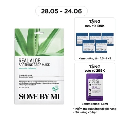 SOME BY MI - Mặt Nạ Giấy Some By Mi Tinh Chất Lô Hội Real Aloe Soothing Care Mask 20g