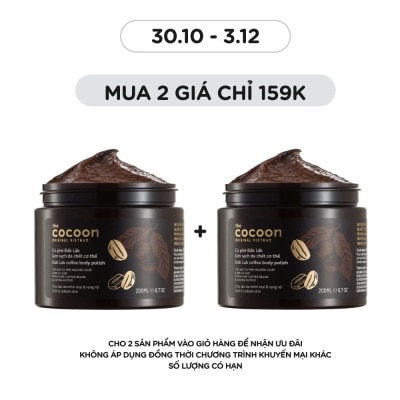 COCOON Tẩy Da Chết Cocoon Dak Lak Coffee Body Polish Từ Cà Phê Đak Lak 200ml