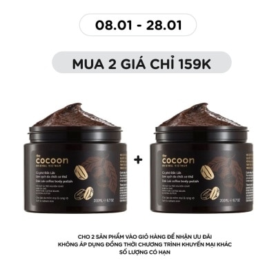 COCOON Tẩy Da Chết Cocoon Dak Lak Coffee Body Polish Từ Cà Phê Đak Lak 200ml