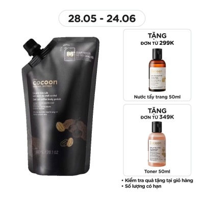 COCOON - Tẩy Tế Bào Da Cơ Thể Cocoon Eco-Refill Đắk Lắk Coffee Body Polish 600ml