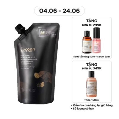 COCOON - Tẩy Tế Bào Da Cơ Thể Cocoon Eco-Refill Đắk Lắk Coffee Body Polish 600ml