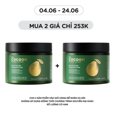 COCOON - Kem Ủ Tóc Bưởi Cocoon Giảm Gãy Rụng Và Làm Mềm Tóc 200ml