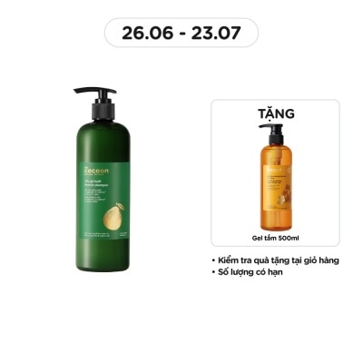 COCOON Dầu Gội Bưởi Cocoon Giảm Gãy Rụng và Làm Mềm Tóc Pomelo Shampoo 500ml