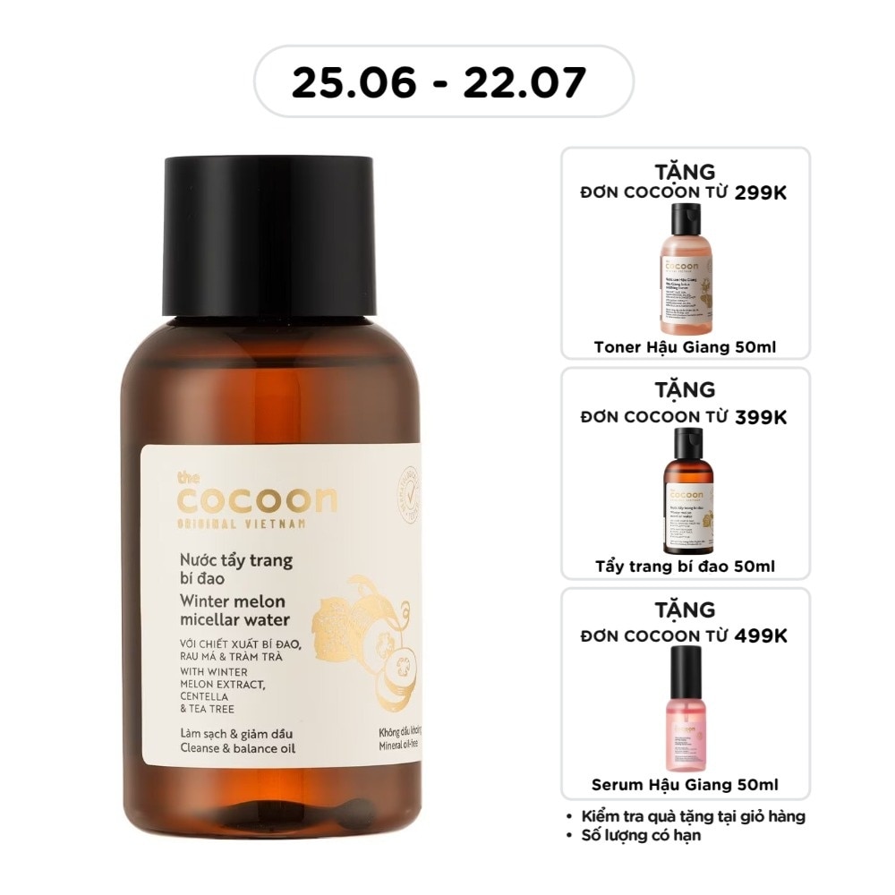 Nước Tẩy Trang Cocoon Winter Melon Bí Đao Làm Sạch Da Và Giảm Dầu 140ml image