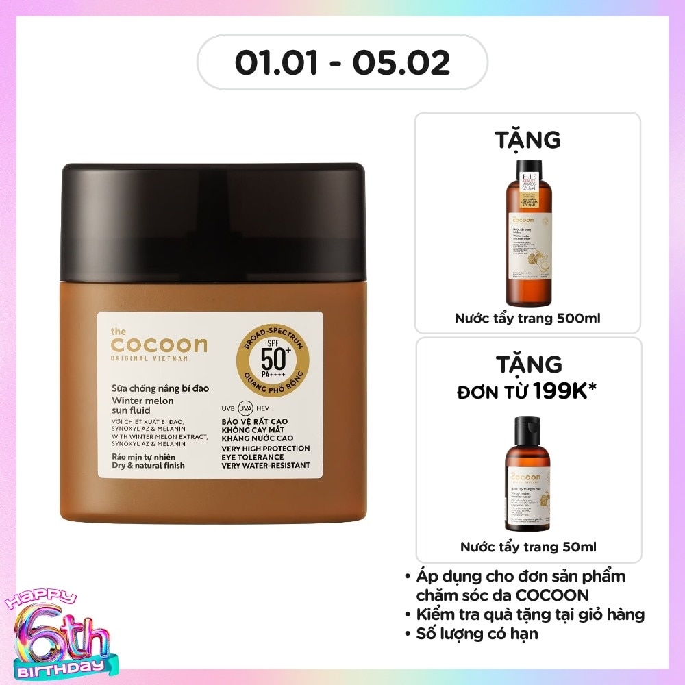 Sữa Chống Nắng Bí Đao Cocoon 50ml