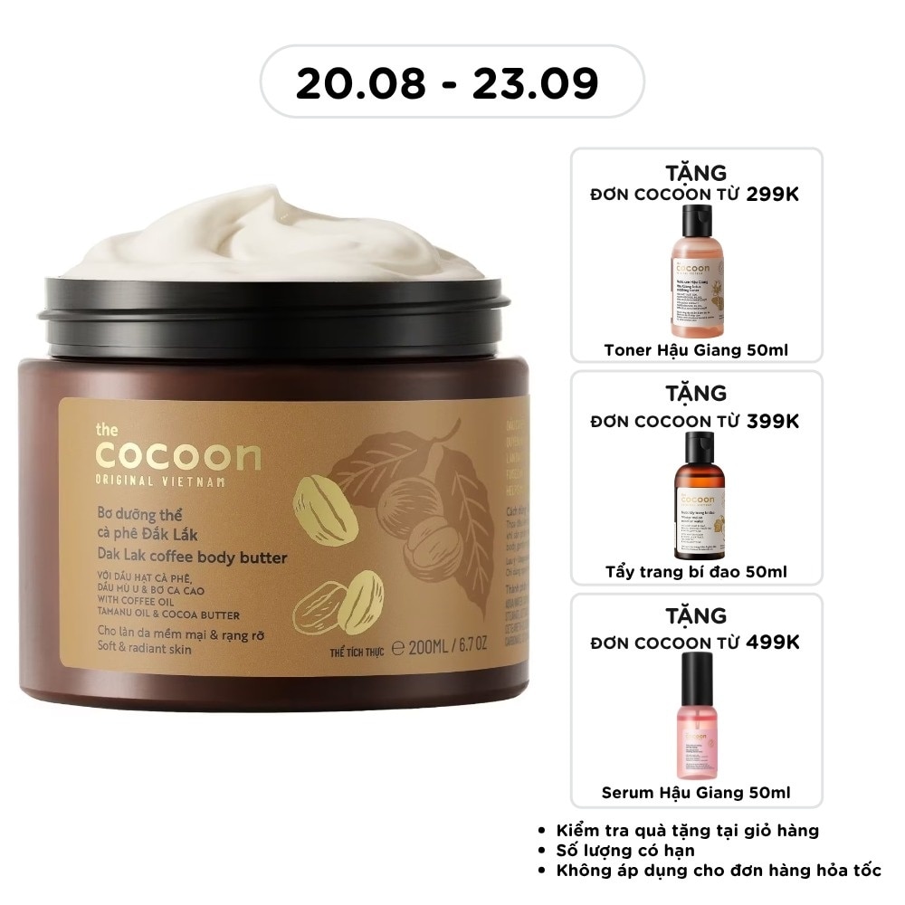 Bơ Dưỡng Thể Cocoon Dak Lak Coffee Body Butter Từ Cà Phê Đắk Lắk 200ml image
