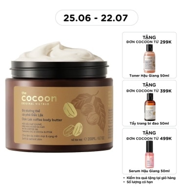 COCOON - Bơ Dưỡng Thể Cocoon Dak Lak Coffee Body Butter Từ Cà Phê Đắk Lắk 200ml
