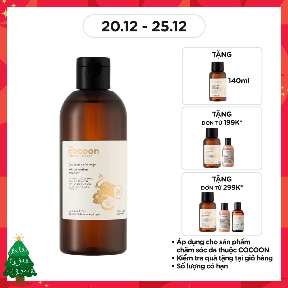 Gel Rửa Mặt Cocoon Winter Melon Cleanser Bí Đao 310ml