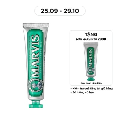 MARVIS Kem Đánh Răng Marvis Classic Strong Mint 85ml