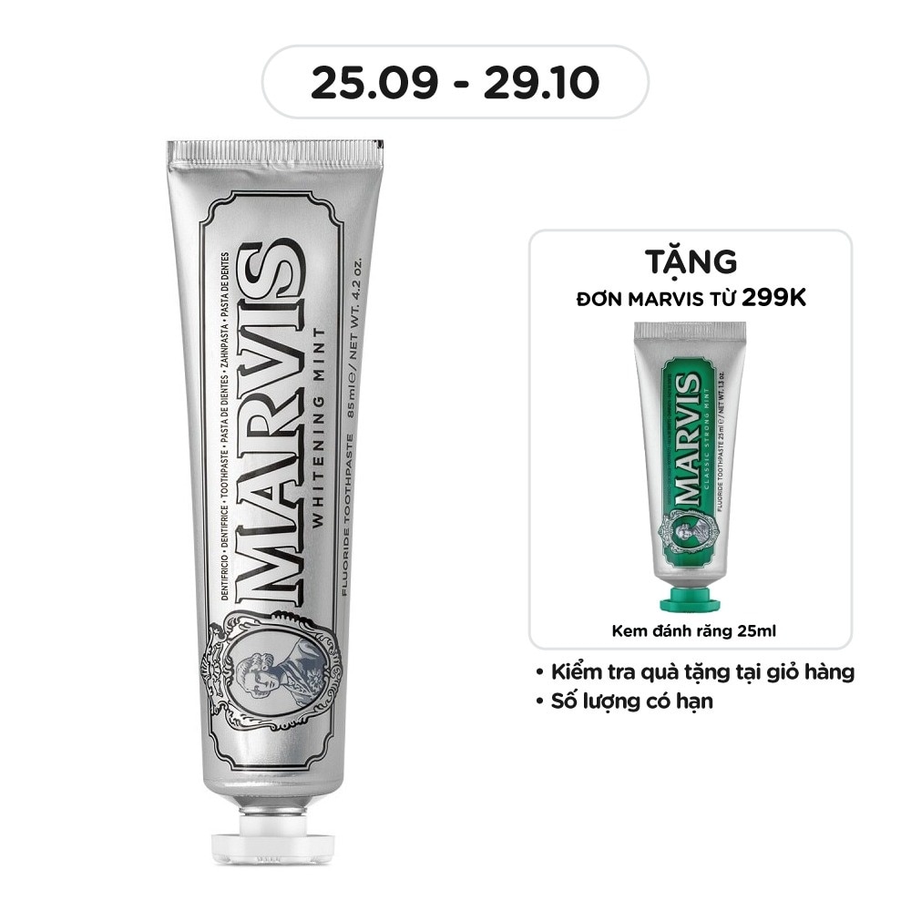 Kem Đánh Răng Marvis Whitening Mint 85ml