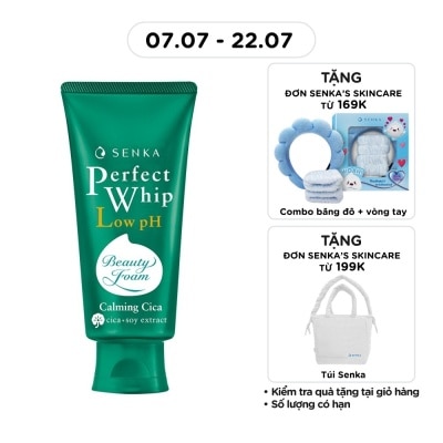 SENKA - Sữa Rửa Mặt Rau Má Lành Tính Senka Perfect Whip Low pH Calming Cica 100g
