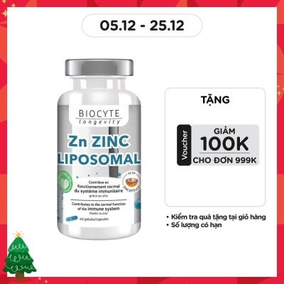 BIOCYTE Thực Phẩm Bảo Vệ Sức Khỏe Biocyte Viên Uống Zn Zinc Liposomal 60 Viên