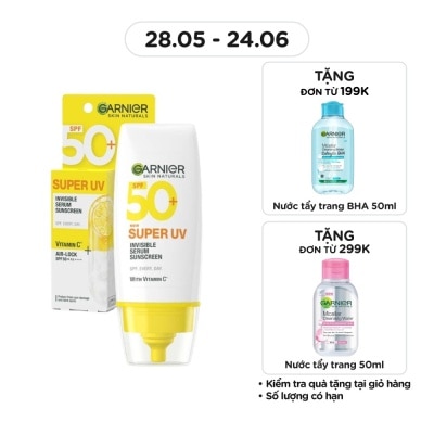 GARNIER - Dưỡng Chất Chống Nắng Garnier Skin Naturals Super UV Invisible Serum Sunscreen 30ml