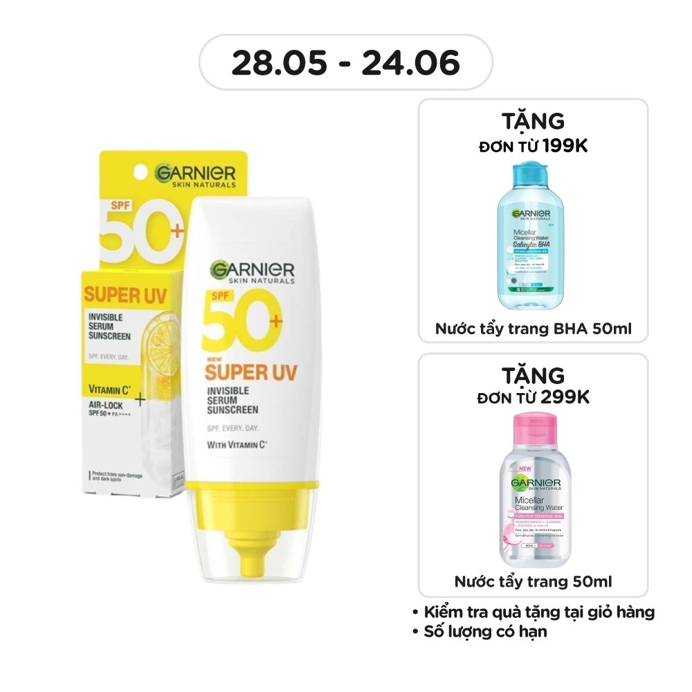 Dưỡng Chất Chống Nắng Garnier Skin Naturals Super UV Invisible Serum Sunscreen 30ml