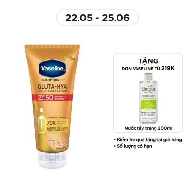 VASELINE Serum Dưỡng Thể Chống Nắng Vaseline Healthy Bright Gluta-Hya Serum Burst Lotion SPF50 PA+++ 260ml