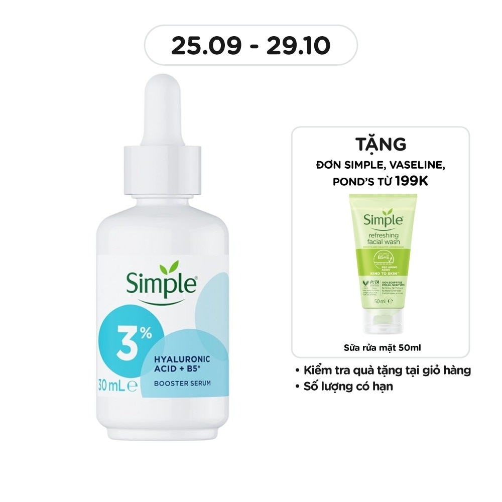 Tinh Chất Simple Hyaluronic Acid + B5* Booster 30ml