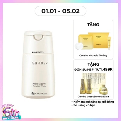 SU:M37º Sữa Rửa Mặt Dạng Bột Su:m37 Micro-Active Powder Wash 60g