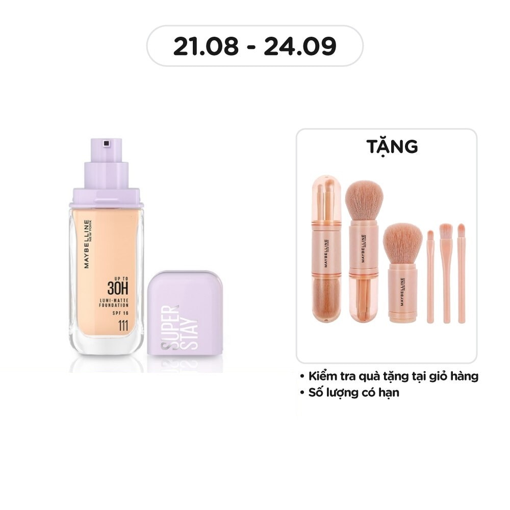 MAYBELLINE NEW YORK Kem Nền Lâu Trôi Maybelline Super Stay Up To 30H Lumi-Matte Foundation 35ml .#111