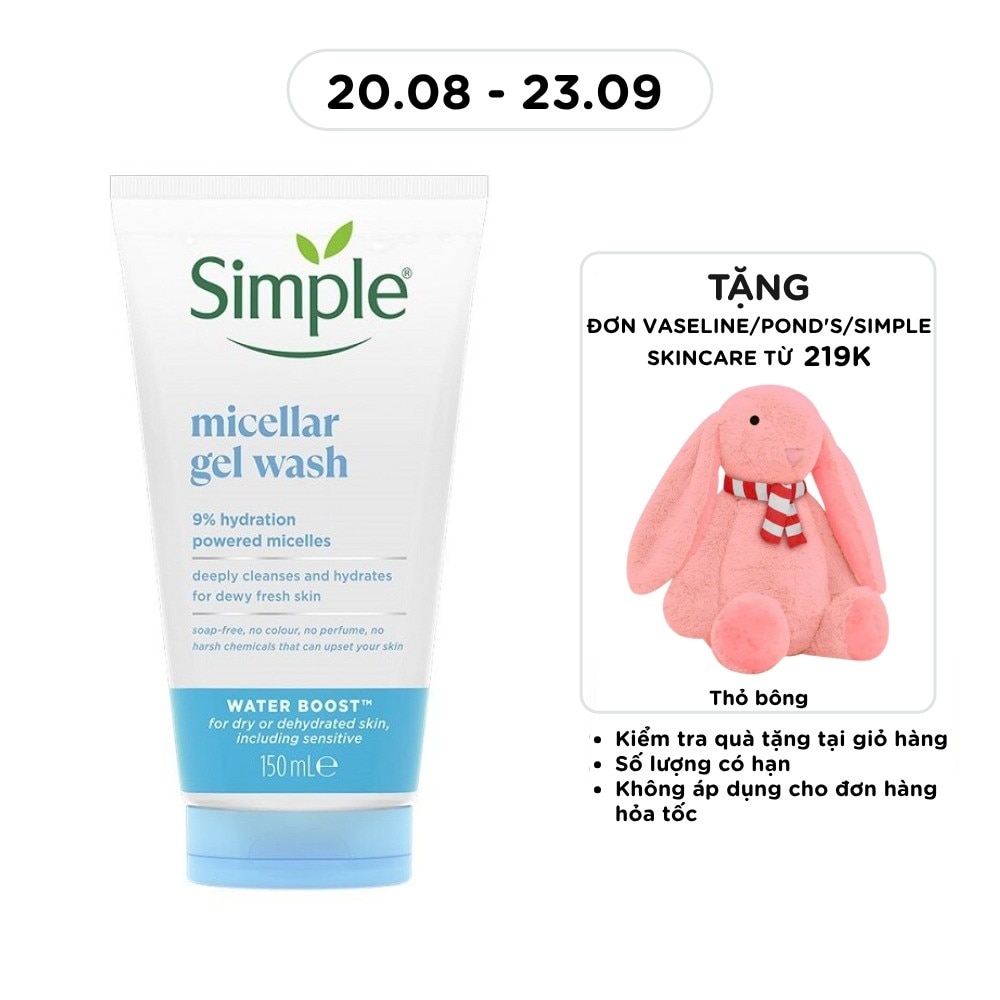 Gel Rửa Mặt Simple Micellar Gel Wash 150ml image