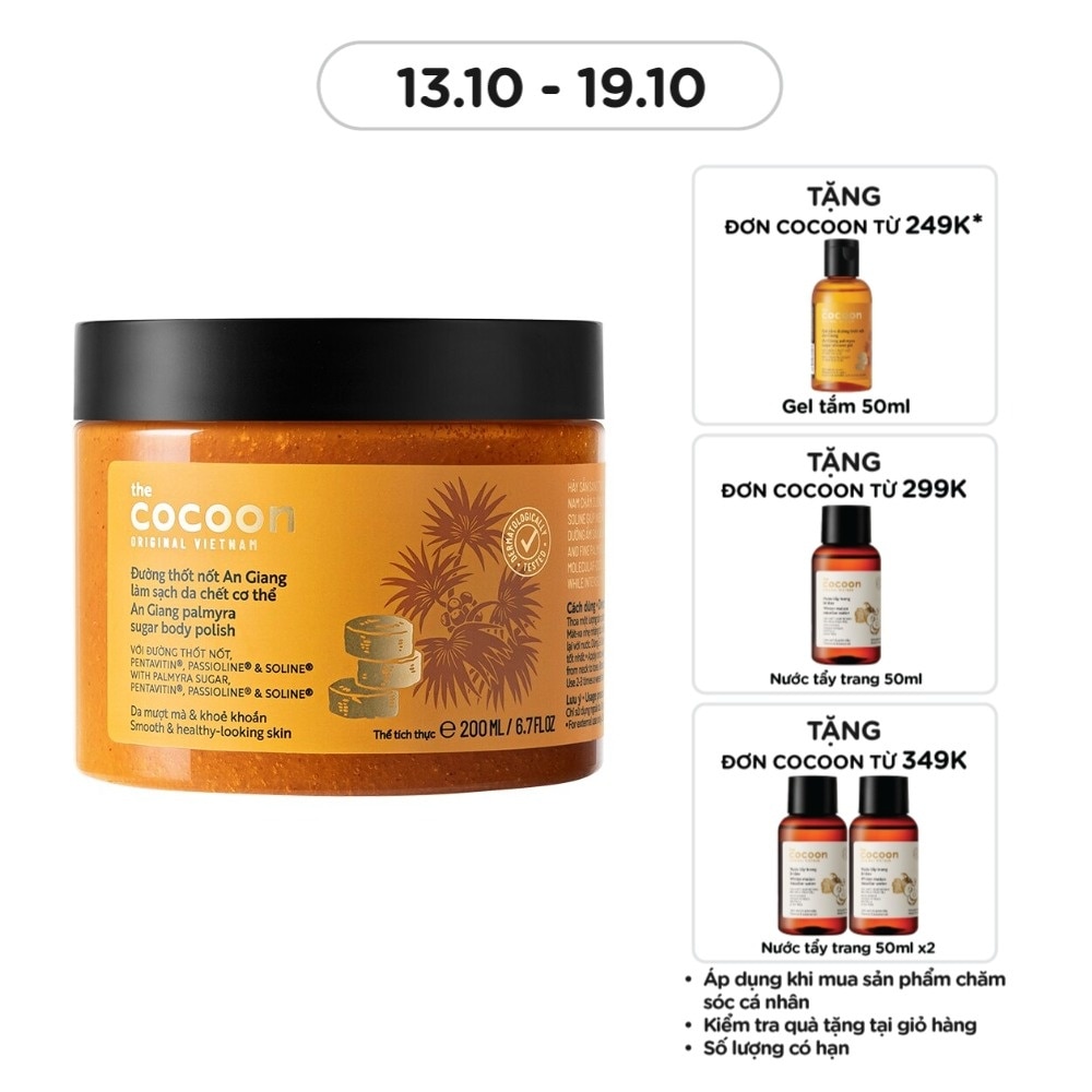 Tẩy Da Chết Cocoon Đường Thốt Nốt An Giang 200ml