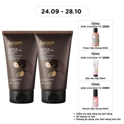 COCOON Combo Tẩy Tế Bào Cocoon Dak Lak Coffee Làm Sạch Mềm Mại Da Mặt Với Hạt Cà Phê Và Bơ Ca Cao 150ml x2 image